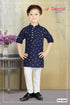 100% Cotton Navy Blue Kurta for Boys | Momento Fashions