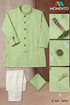 Premium Boys Cotton Kurta Set in Pista | Momento Fashions