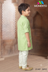 Premium Boys Cotton Kurta Set in Pista | Momento Fashions