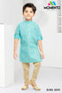 Boys Firozi Kurta in 100% Cotton | Momento Fashions