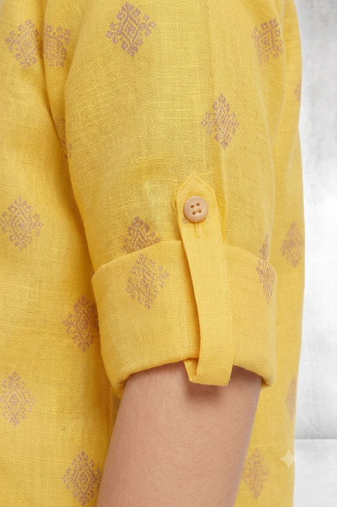 Stylish Gold Kurta for Boys | Momento Fashions