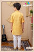 Premium Boys Orange Kurta Set | 100% Cotton | Momento Fashions