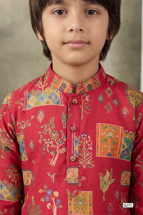 Red Boys Kurta | Festive & Wedding Ethnic Wear – Momento Fashions
