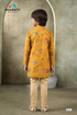 Mustard Yellow Boys Kurta | 100% Cotton Ethnic Wear – Momento Fashions