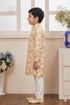Momento Fashions Boys Abstract Ikat Printed Cotton Kurta Pajama Set