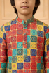 Red Checkered Ethnic Festive Wear | 100% Cotton | Momento Fashions