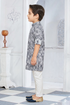 Momento Fashions Boys Abstract Texture Print Cotton Kurta Pajama Set