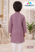 Dusty Lavender Cotton Kurta Pyjama for Kids | Ethnic Festive Wear