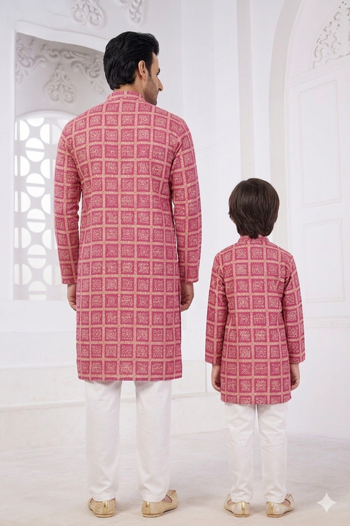 Soft, Premium Cotton Kurta Pajama Father and Son Combo — Comfortable All Day