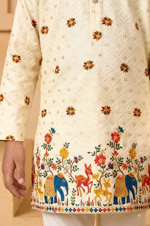 Off White Ethnic Wear for Festivals & Weddings | Momento Fashions