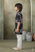 Momento Fashions Boys Abstract Printed Cotton Kurta Pajama Set