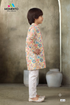 Kids Multicoloured Cotton Kurta | Festive Ethnic Wear with White Trousers
