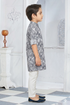 Momento Fashions Boys Abstract Texture Print Cotton Kurta Pajama Set