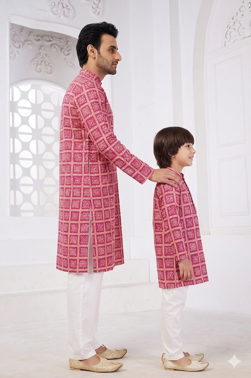 Soft, Premium Cotton Kurta Pajama Father and Son Combo — Comfortable All Day