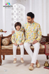 Father Son Matching Outfit | Blue & Yellow Floral | Momento Fashions