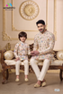 White Floral Father Son Combo | 100% Cotton | Momento Fashions