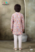 Kids Multicoloured Cotton Kurta | Festive Ethnic Wear with White Trousers