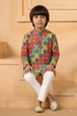 Red Checkered Ethnic Festive Wear | 100% Cotton | Momento Fashions