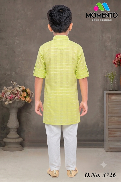 Premium Green Boys Kurta | 100% Cotton Kids Ethnic Wear