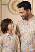 White Floral Father Son Combo | 100% Cotton | Momento Fashions