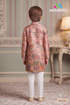 Kids Pink Printed Kurta Pyjama | Heritage Ethnic Wear for Boys