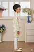 Momento Fashions Boys Chevron Printed Cotton Kurta Pajama Set