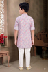 Momento Fashions Boys Pink Printed Kurta Pajama Set