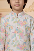 100% Cotton Off White Floral Festive Wear | Momento Fashions