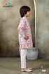 Kids Multicoloured Cotton Kurta | Festive Ethnic Wear with White Trousers