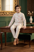 100% Cotton Off White Floral Festive Wear | Momento Fashions