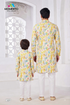 Father Son Matching Outfit | Blue & Yellow Floral | Momento Fashions