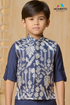 Navy Blue Kurta with Jacket | 100% Cotton | Momento Fashions