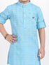 Boys Sky Blue Ethnic Kurta Pyajama | 100% Cotton Festive Wear