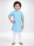 Boys Sky Blue Ethnic Kurta Pyajama | 100% Cotton Festive Wear