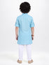 Boys Sky Blue Ethnic Kurta Pyajama | 100% Cotton Festive Wear