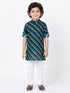 Boys Blue Cotton Kurta Pyajama Set | Momento Fashions