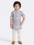 Grey Boys Kurta Pyajama Set | Comfortable Cotton Ethnic Wear