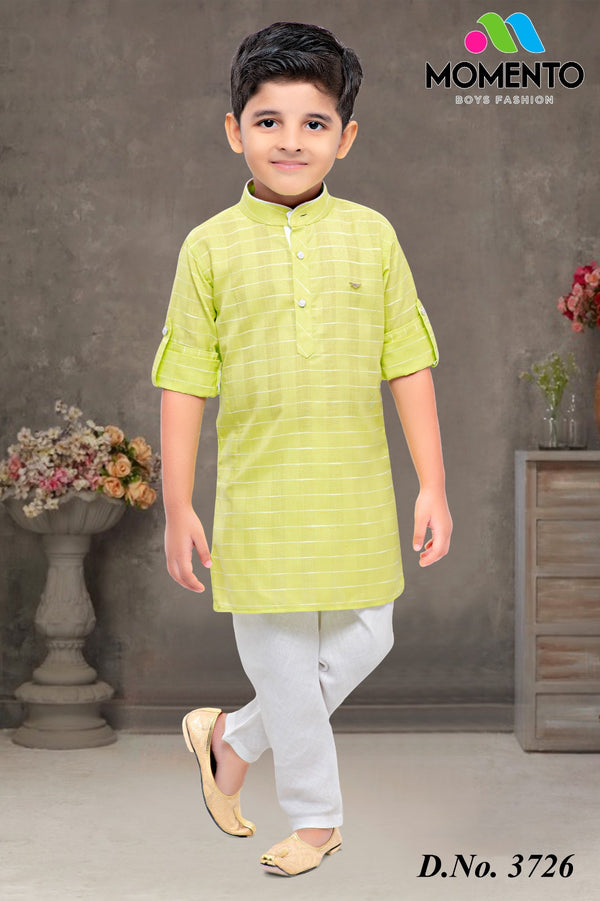 Premium Green Boys Kurta | 100% Cotton Kids Ethnic Wear