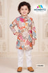 Kids Cotton Kurta Pyjama Set for Boys | Multicolor Floral Print
