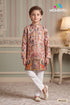 Kids Pink Printed Kurta Pyjama | Heritage Ethnic Wear for Boys