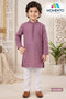 Dusty Lavender Cotton Kurta Pyjama for Kids | Ethnic Festive Wear
