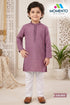 Dusty Lavender Cotton Kurta Pyjama for Kids | Ethnic Festive Wear
