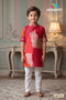 Kids Vibrant Red Cotton Kurta Pyjama | Traditional Indian Wear