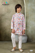 Kids Multicoloured Cotton Kurta | Festive Ethnic Wear with White Trousers